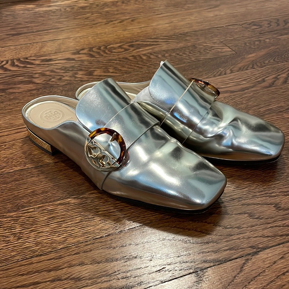 Tory Burch Gold Mule Slides - image 1